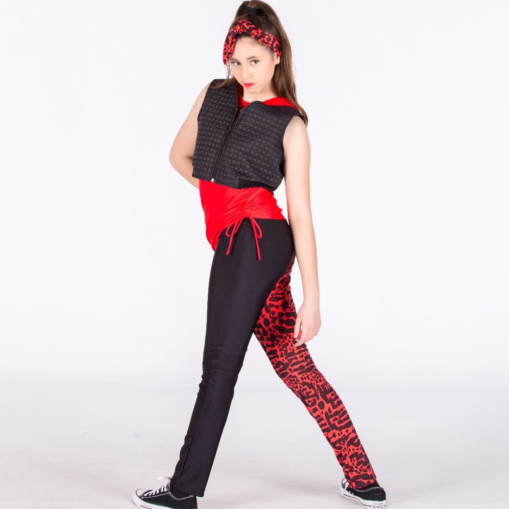 Revolution Dancewear Hip Hop Costume Black/Red Set